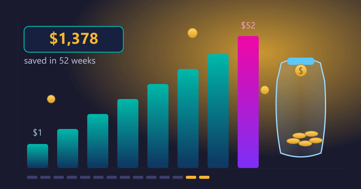52-Week Money Challenge: A Realistic Guide to Saving $1,378