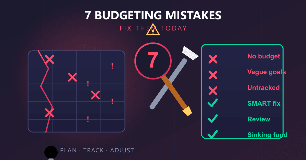 7 Biggest Budgeting Mistakes & How to Fix Them Today