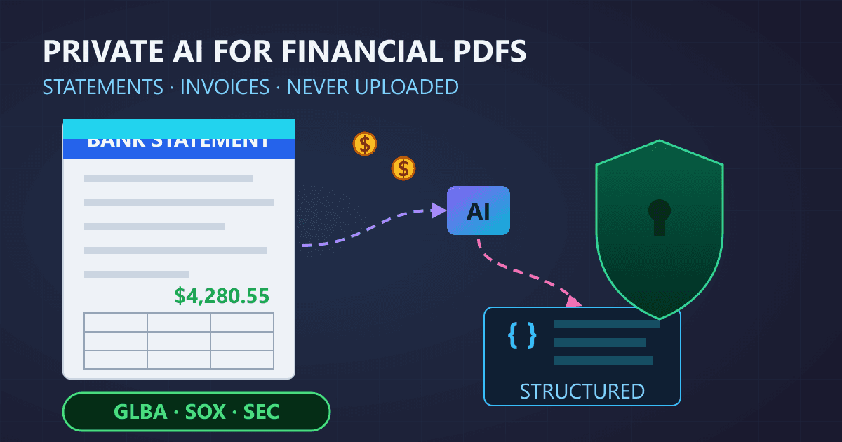 AI-Powered PDF Processing for Sensitive Financial Documents: A Privacy-First Approach