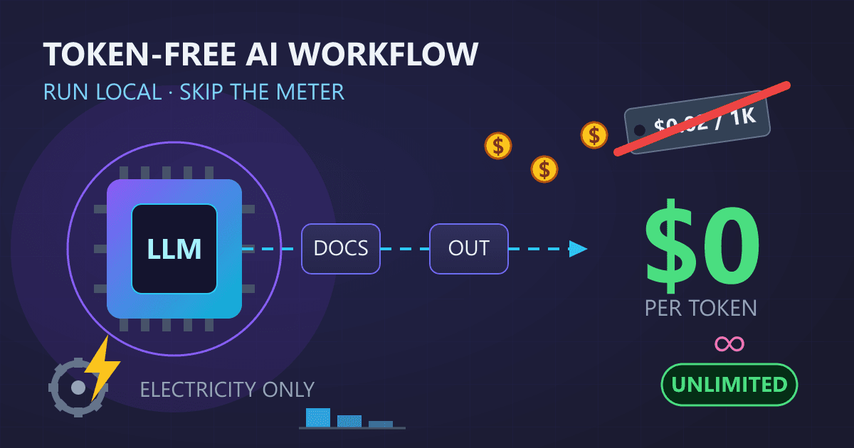 Building an AI Workflow That Doesn't Charge Per Token: Complete Guide