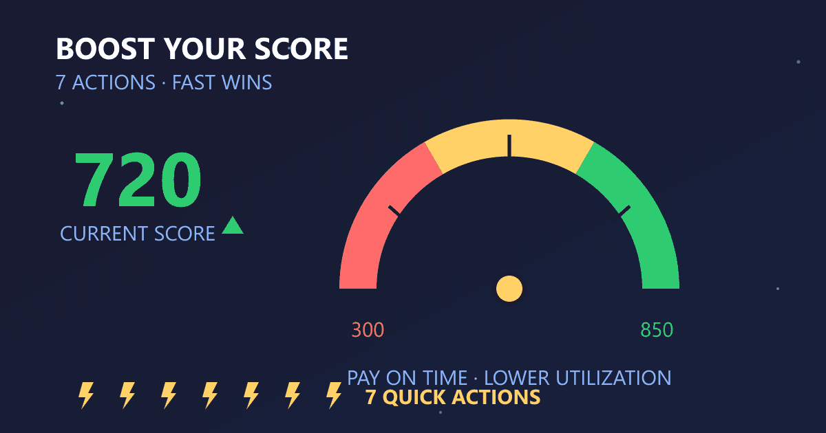 Boost Your Credit Score Fast: 7 Actions to Take Today