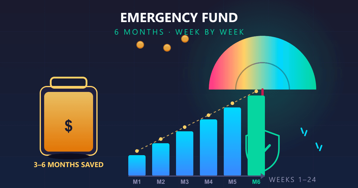 Build an Emergency Fund in 6 Months: A Week-by-Week Plan