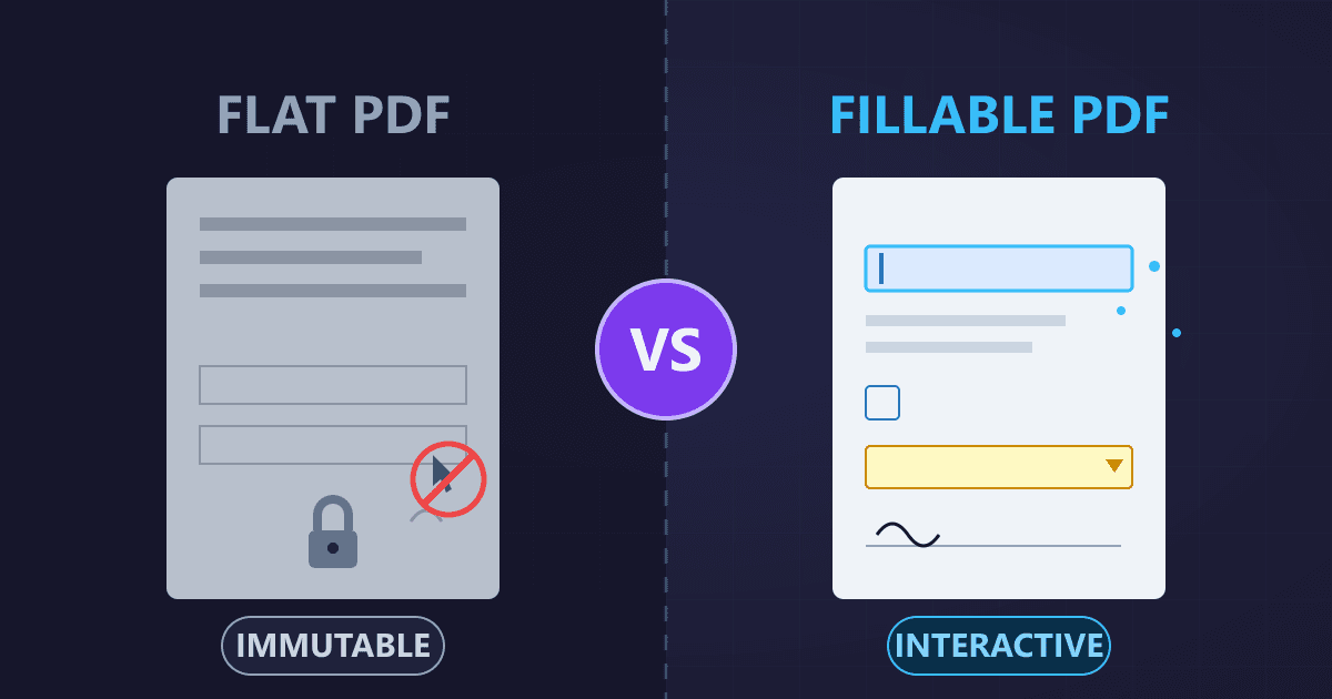 Fillable PDF vs Flat PDF: What's the Difference? (Complete 2026 Guide)