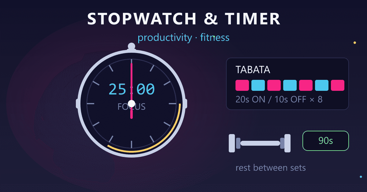 Online Stopwatch & Timer: Boost Productivity & Fitness