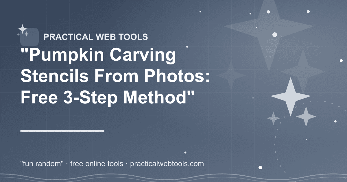 "Pumpkin Carving Stencils From Photos: Free 3-Step Method"