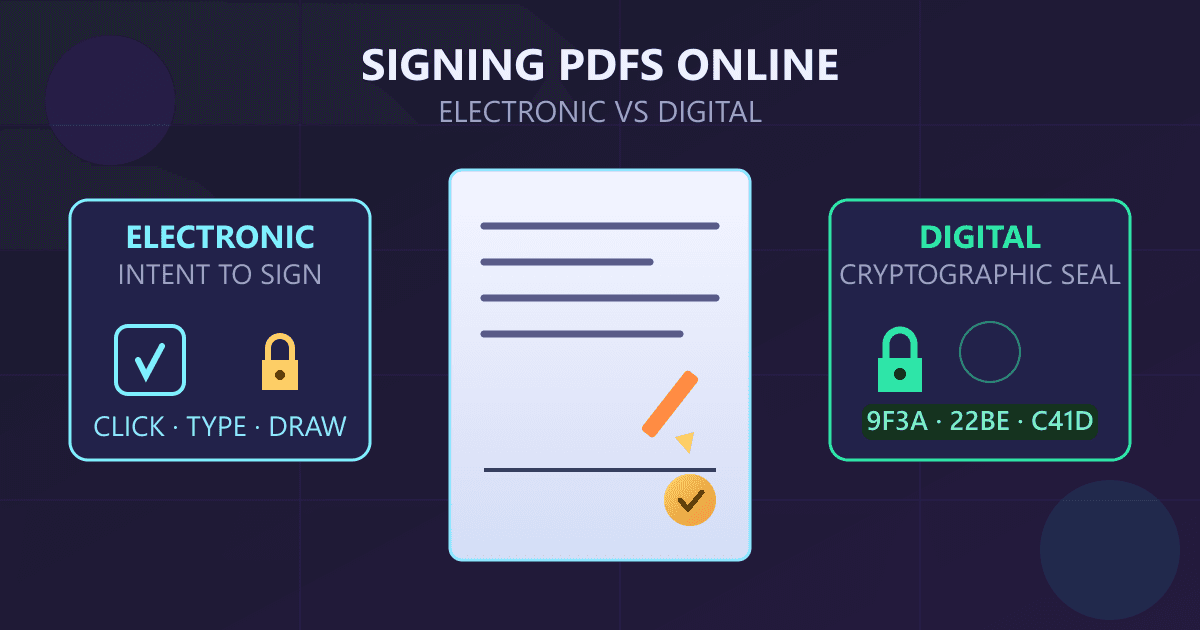 Sign PDFs Online: Digital vs. Electronic Signatures Explained